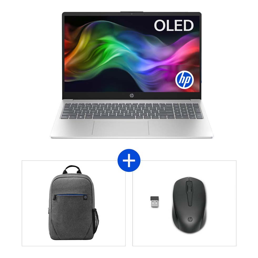 HP 15'' Ryzen 5 16+512GB + Raton + Mochila